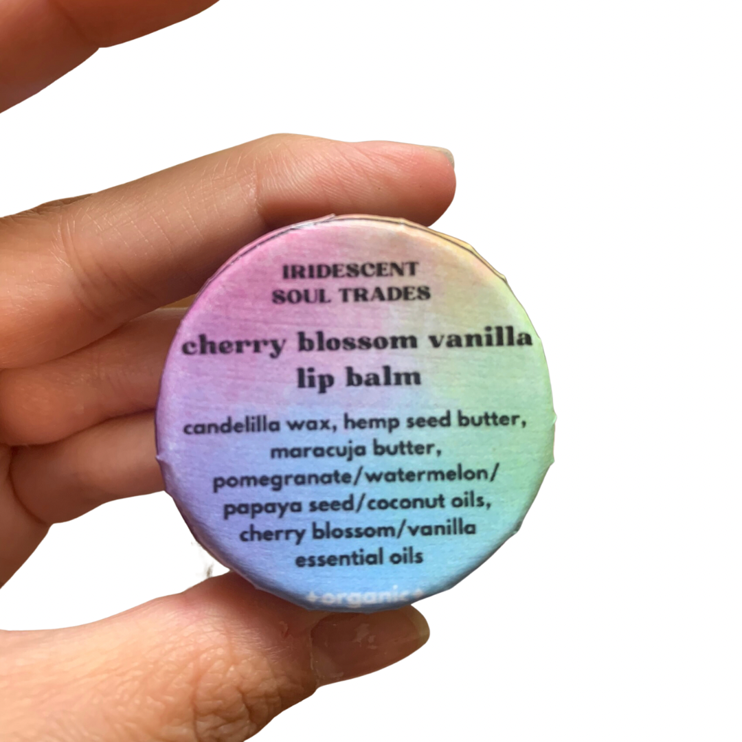 ALL NATURAL ORGANIC CHERRY BLOSSOM VANILLA LIP BALM